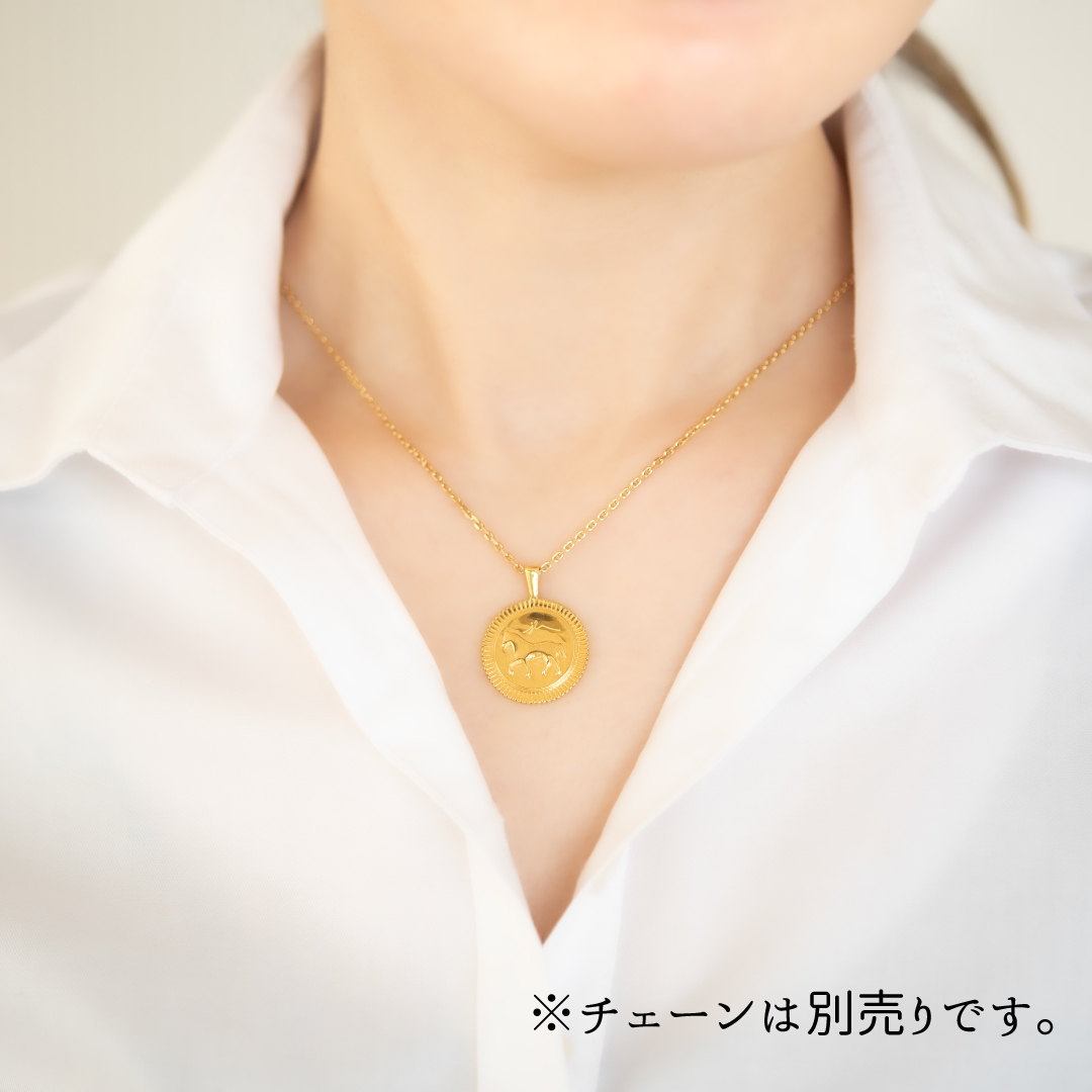 ネックレストップ K18イエローゴールド(JLージュエルー)(野生動物の