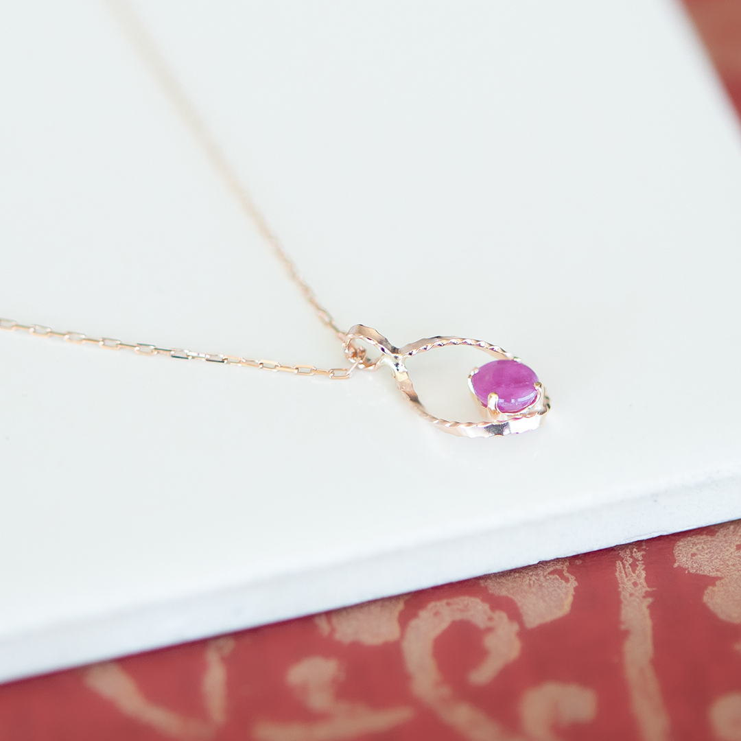 ネックレス K10ピンクゴールド ルビー アクセサリーPePe オンラインストア