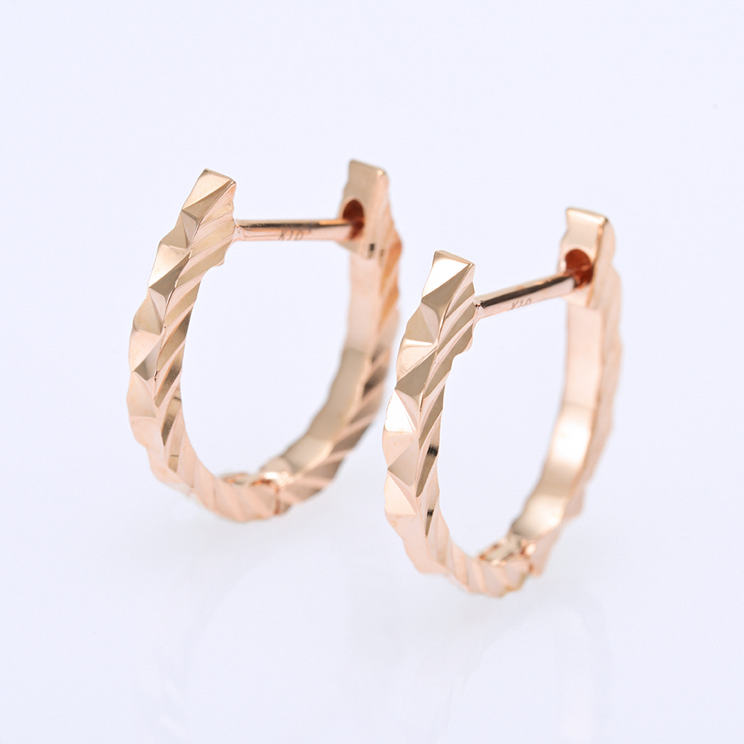 中折れピアス K10ピンクゴールド アクセサリーPePe オンラインストア