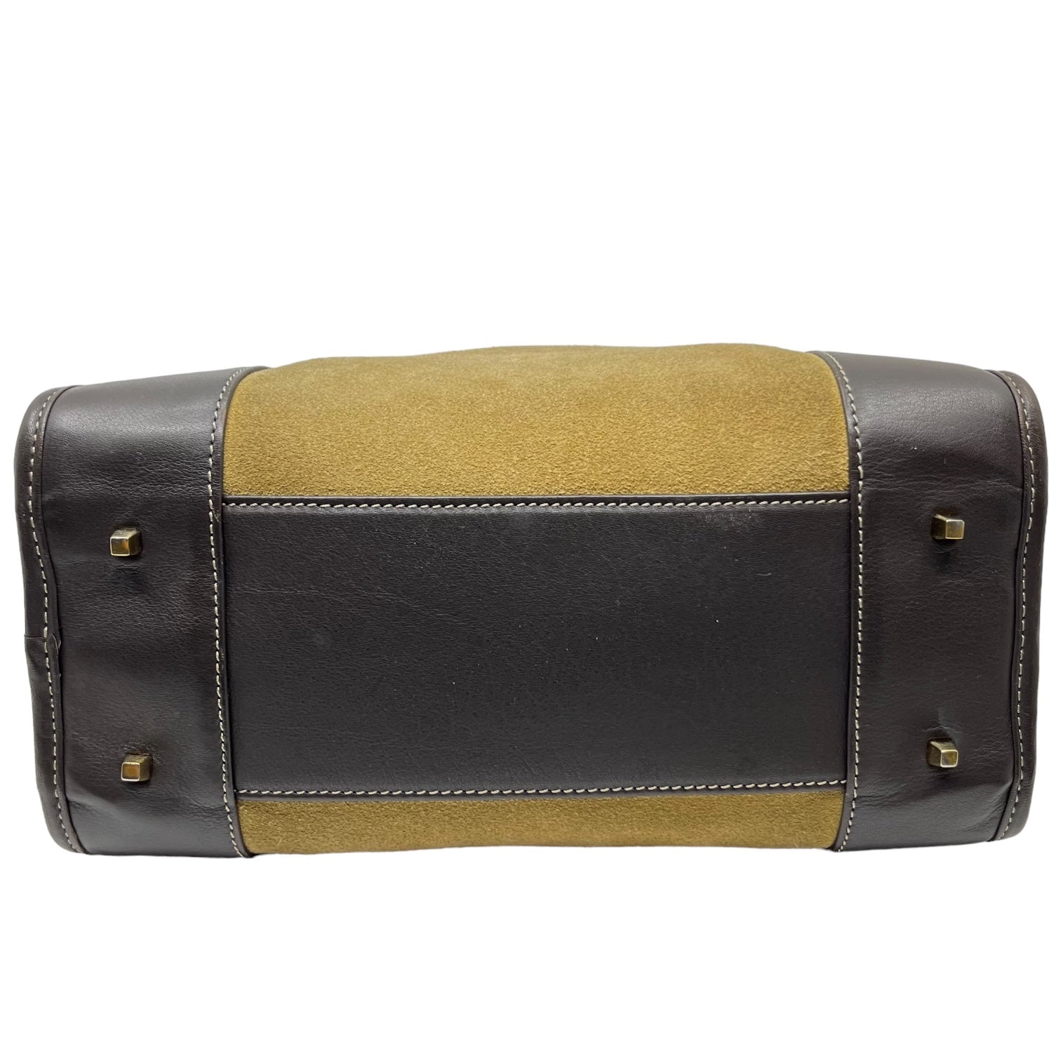 LOEWE(ロエベ) Amazona 28 Anagram Logo Suede Mini Boston Handbag