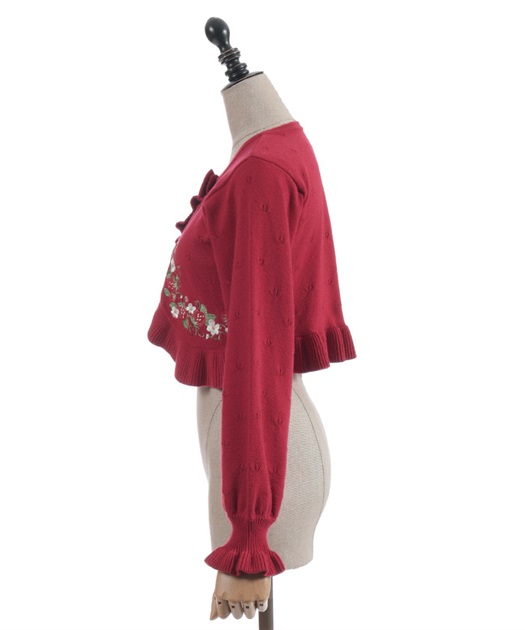 いちご刺繍ニットボレロ | axes femme online shop