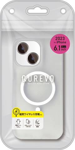 iPhone15用 磁気ワイヤレス充電対応 薄型クリアマット 背面ケース