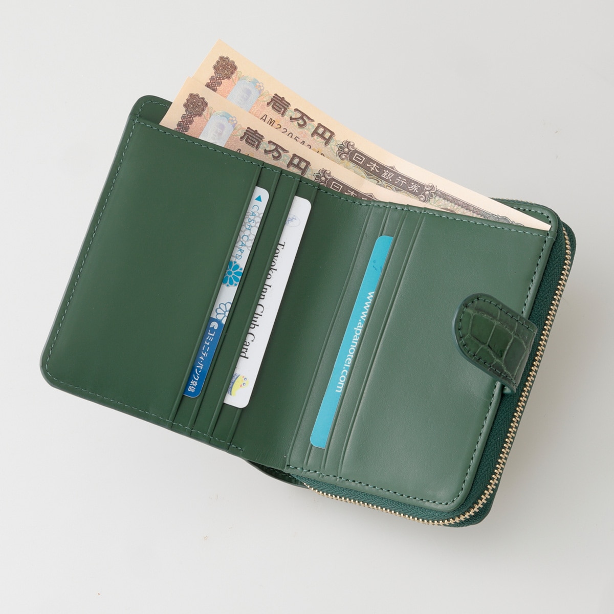 WACKO MARIA 三つ折り 財布 クロコ 水色 三つ折り財布 ライトブルー