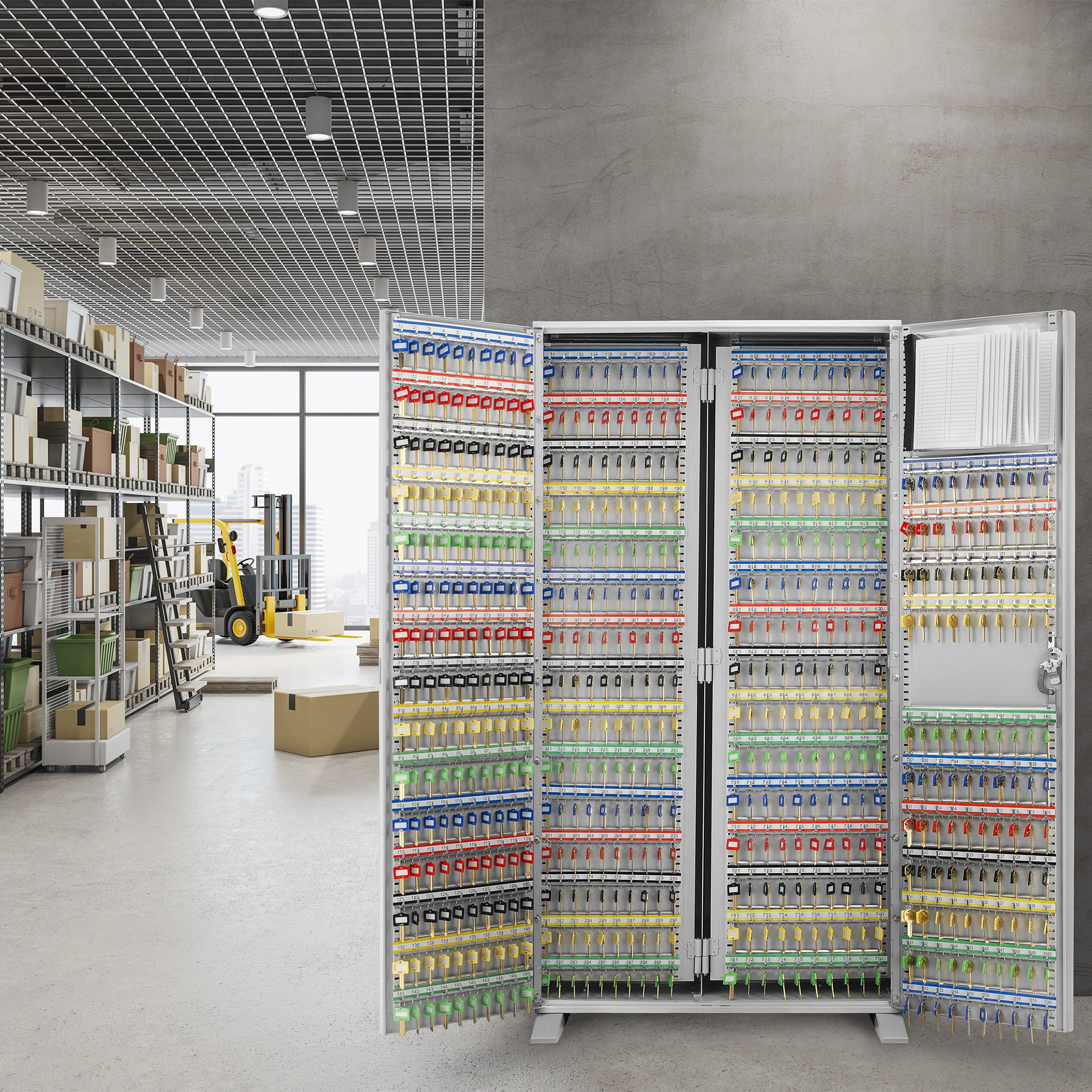 1170 Capacity Adjustable Key Cabinet with Key Lock | CB12960 – Barska