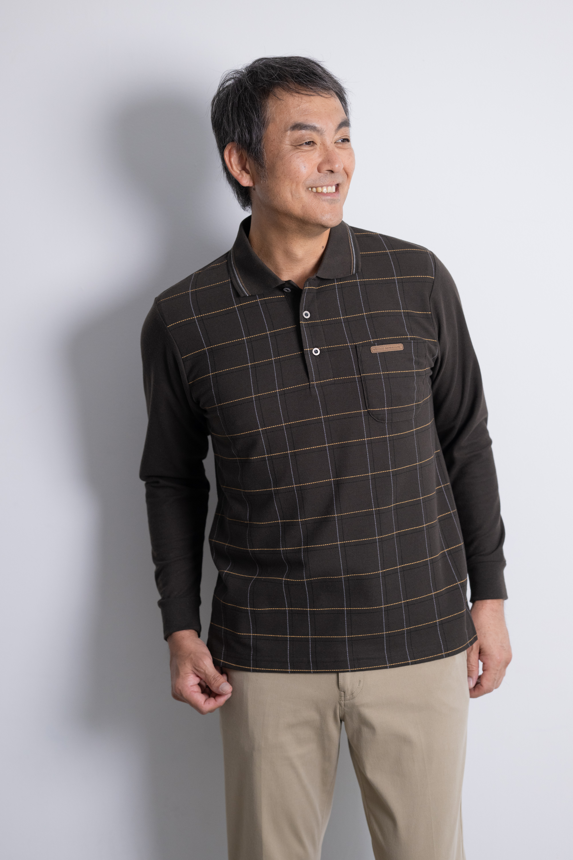 SALE40%OFF／【NICOLE MORRISON】鹿の子チェック柄ポロシャツ