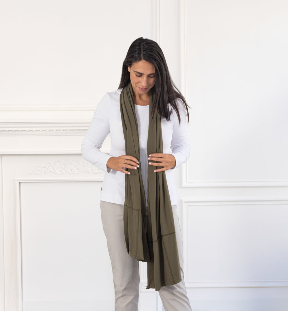 Threshold Green Utility Pocket Scarf | Bluffworks