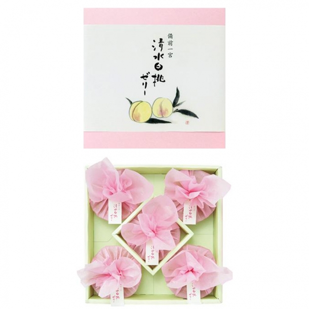 備前一宮清水白桃ゼリー 白十字