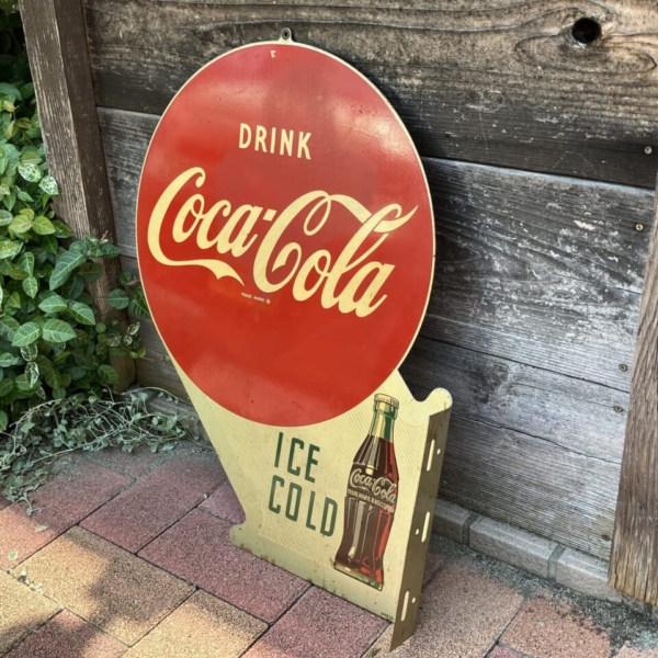 Coca-Cola（コカコーラ）ヴィンテージ・フランジサイン「with Bottle