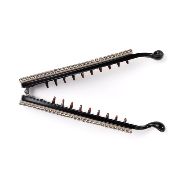 クリスタルメッシュ バナナクリップ(グレージュ) | バナナクリップ