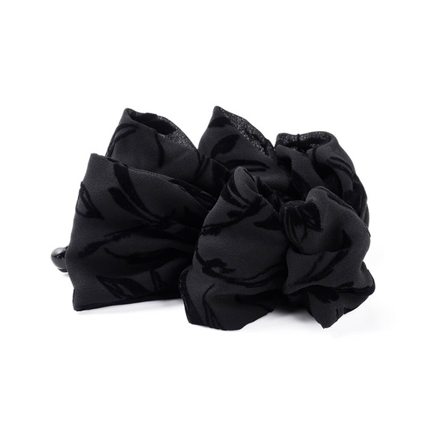 販路限定】フラッフィーリボン バナナクリップ(ブラック) | バナナ