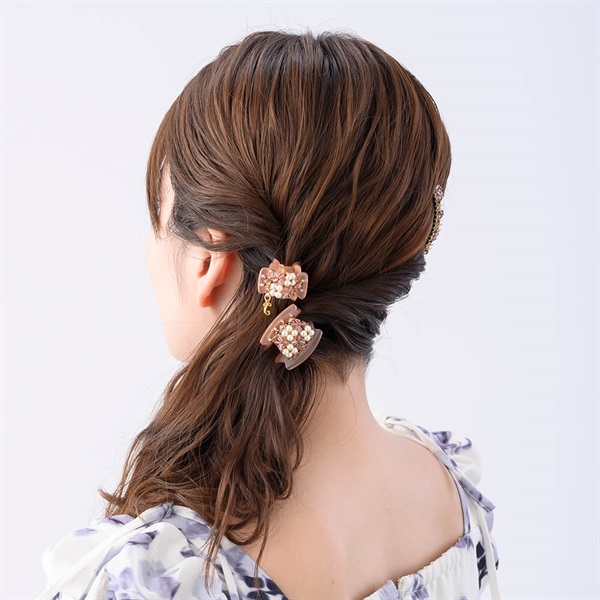 販路限定】フローラルパール デザートクリップ 中(ピンク) | デザート