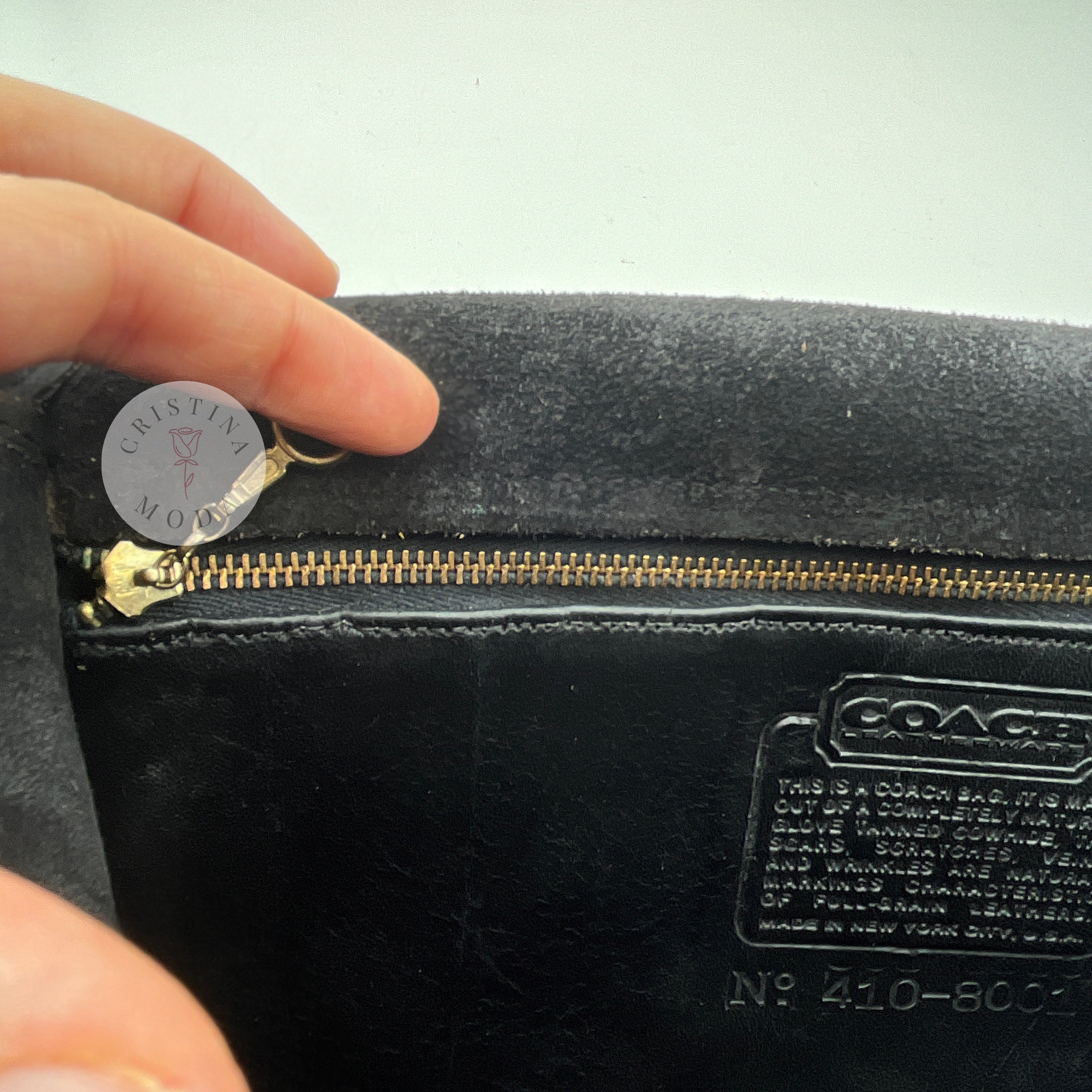 Vintage Coach RARE Classic Pouch 9170 Black NYC 1980's – Cristina