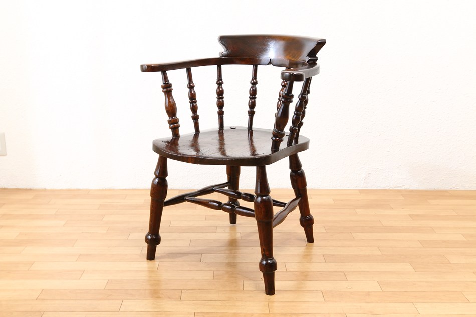 北海道民芸家具 デスクチェア キャプテンチェア キャスター付 椅子 樺