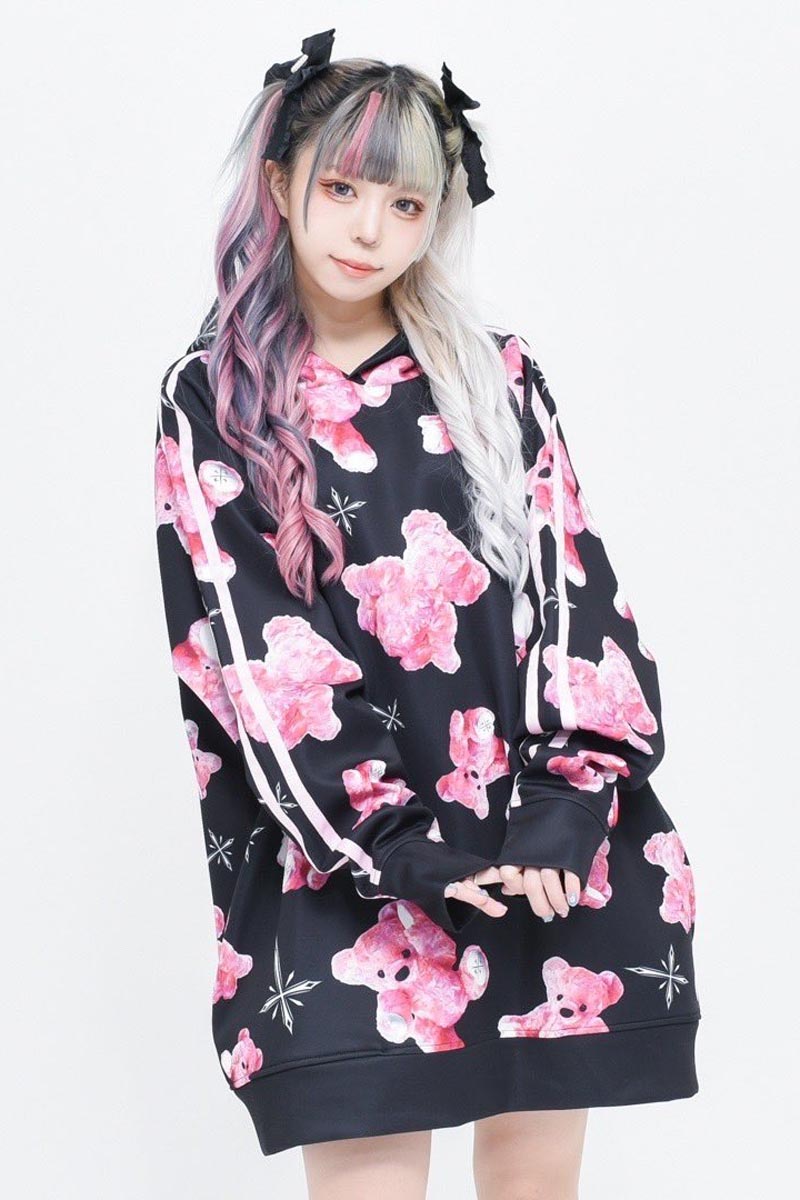 TRAVAS TOKYO【トラバストーキョー】クマ総柄ライン入りジャージ