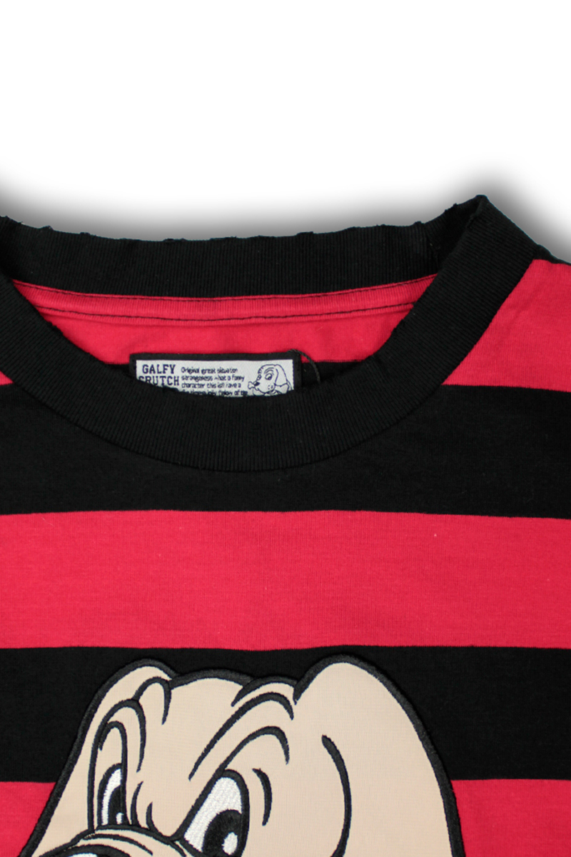 GALFY (ガルフィー) ビリビリボーダー ロンTee RED/BLACK / ロック