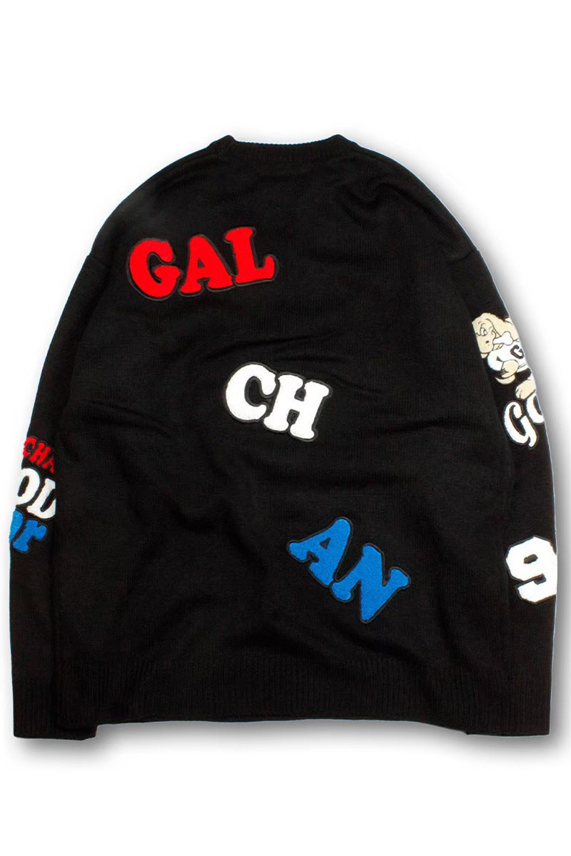 GALFY (ガルフィー) 二代目わんわん大学セーター-BLACK / ロック