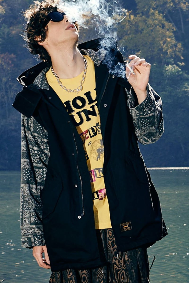 予約商品】glamb (グラム) Paisley Switched Mods Coat / ペイズリー