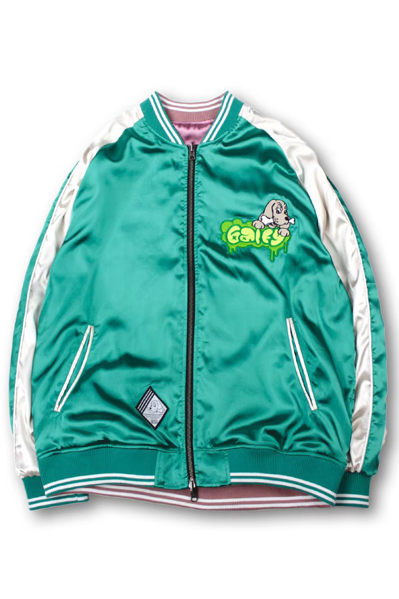 GALFY (ガルフィー) わんわんヤニカススカジャン PINK GREEN / ロック