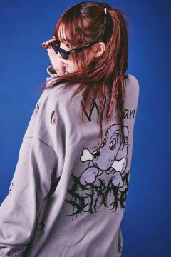 GALFY (ガルフィー) 卍ドライバーズニット PURPLE / ロック