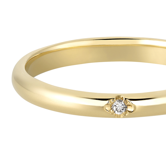 K18 カラーゴールドリング〕K18 リング ライトイエローゴールド (幅約