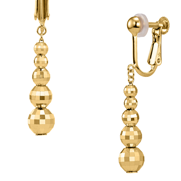 ファセット ミラクル〕K18イエローゴールド イヤリング | 高品質 金