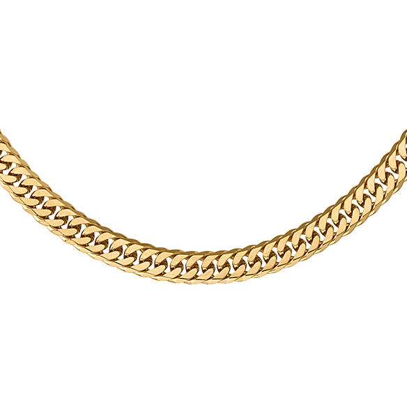 K18イエローゴールド キヘイネックレス （6面カットダブル） 22g/45cm