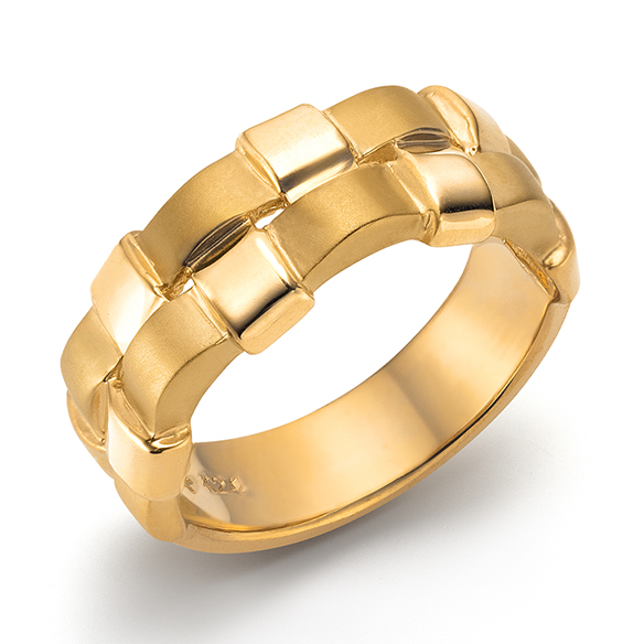 バスケットウィーブ〕純金 リング | 高品質 金・プラチナ