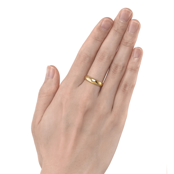 純金 平甲丸リング（幅約5mm） | 高品質 金・プラチナ