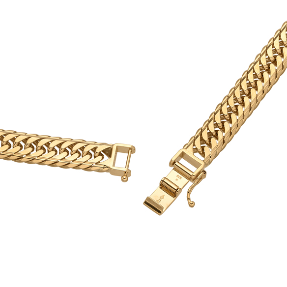 K18イエローゴールド キヘイネックレス（18面カットトリプル） 80g