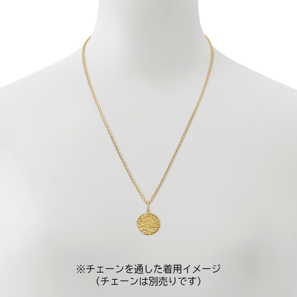 イタリア製〕K18イエローゴールド ペンダントトップ（リバーシブル