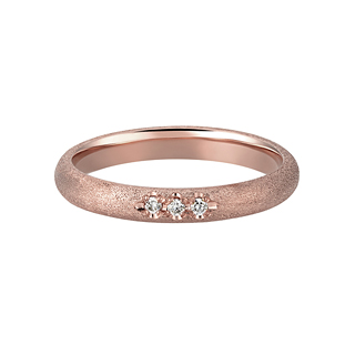 K18 カラーゴールドリング〕K18 リング ピンクゴールド (幅約2.8mm