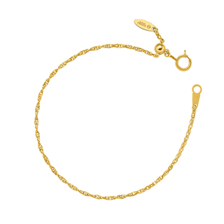 K18イエローゴールド ブレスレット 15cm（セミオーダー商品） | 高品質