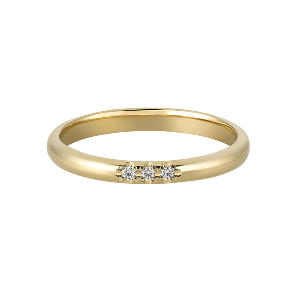 K18 カラーゴールドリング〕K18 リング イエローゴールド (幅約2.2mm