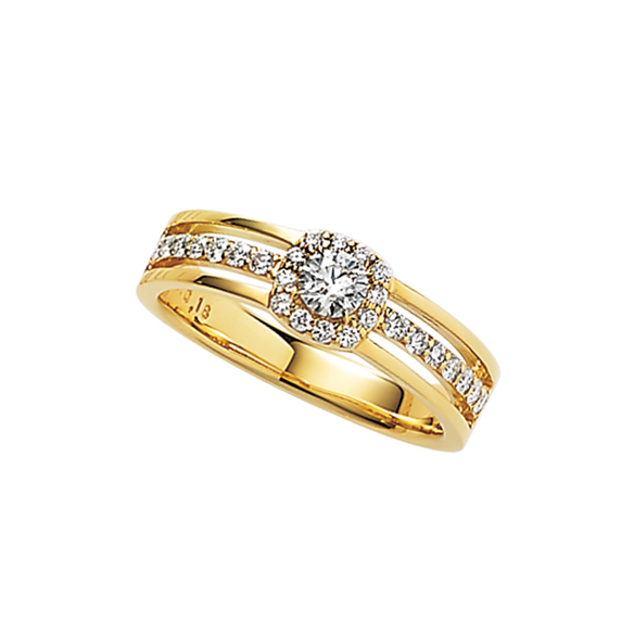 通販限定】K18イエローゴールド 0.18カラット ダイヤモンド リング