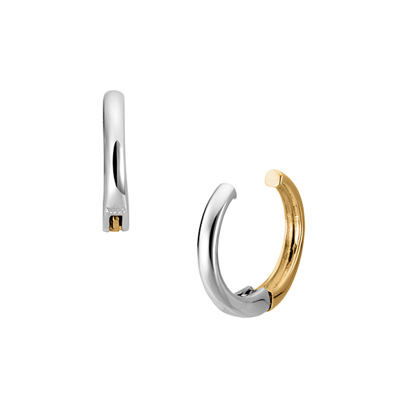 プラチナ/K18イエローゴールド ピアリング(リバーシブル) | 高品質 金