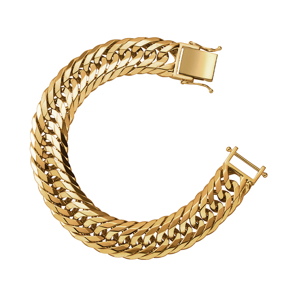 K18イエローゴールド キヘイブレスレット （12面カットトリプル） 100g