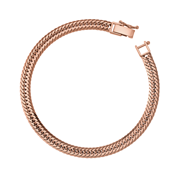 K18ピンクゴールド キヘイブレスレット （12面カットトリプル） 10g