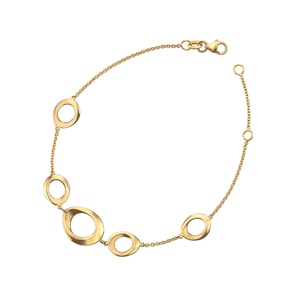 イタリア製〕K18イエローゴールド ブレスレット18.5cm | 高品質 金