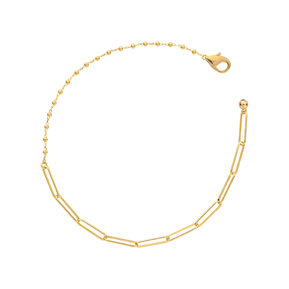 K18イエローゴールド ミックスブレスレット 18cm | 高品質 金・プラチナ