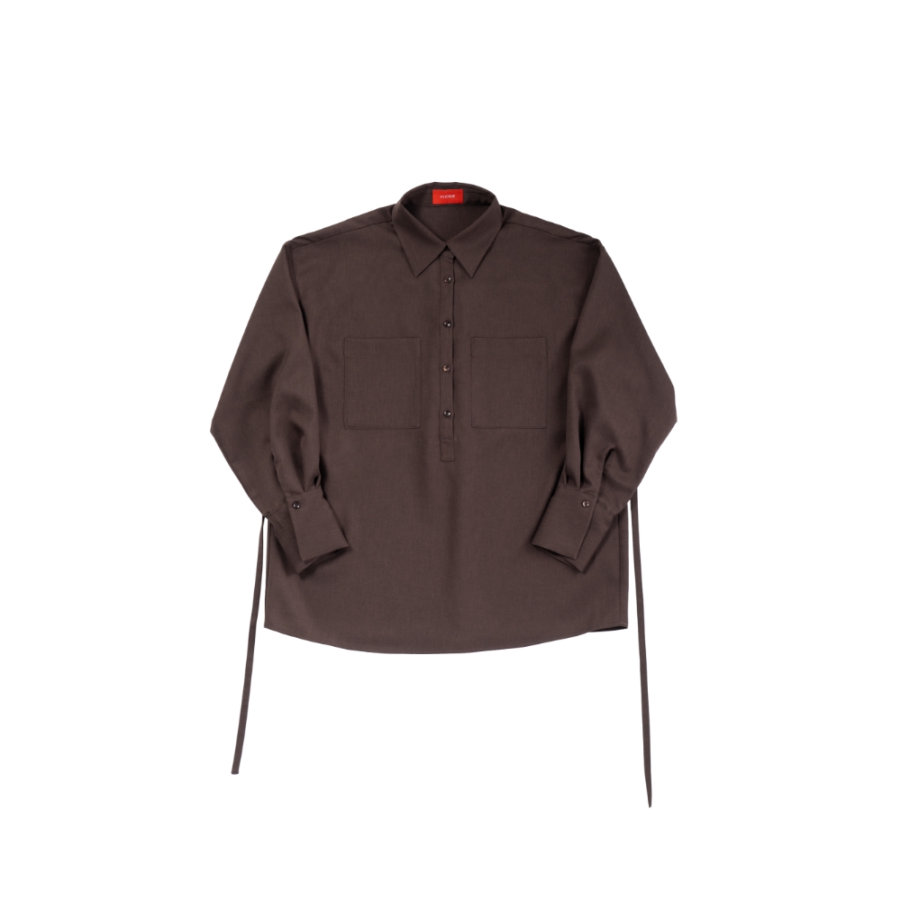 プルオーバーシャツ（長袖） ダークブラウン S | 【公式】まつ毛