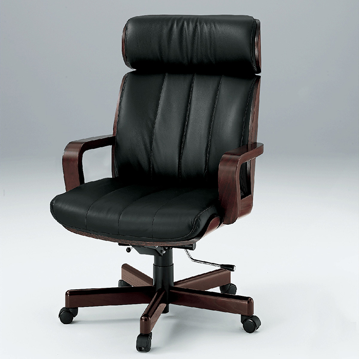 R-1(ハイバック／背裏突板貼りタイプ）皮革張り KWR-137LA-13T1