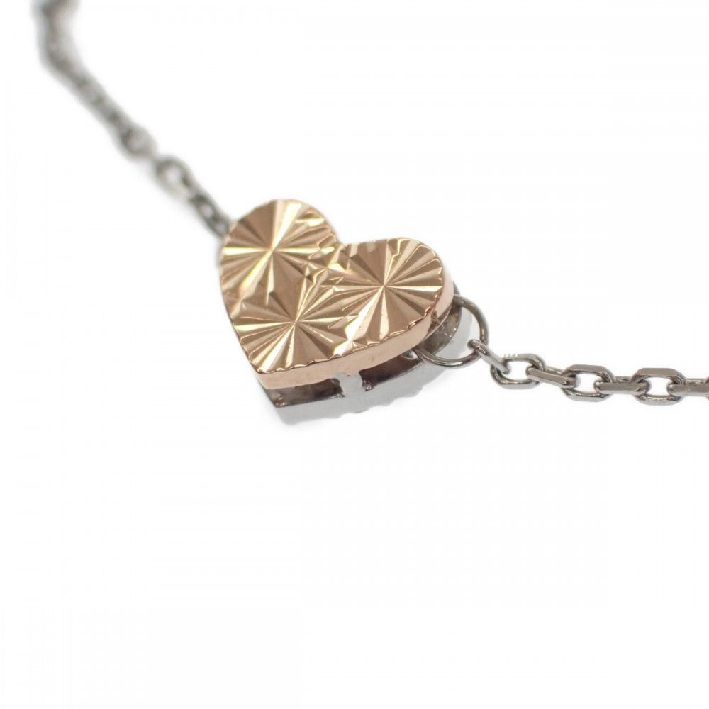 ハート デザイン ジュエリー ブレスレット K18ピンクゴールド Pt850