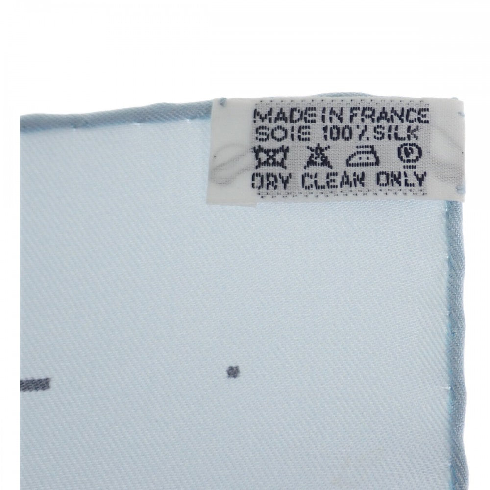 エルメス HERMES カレ90 銀座店10周年記念限定 スカーフ シルク ブルー