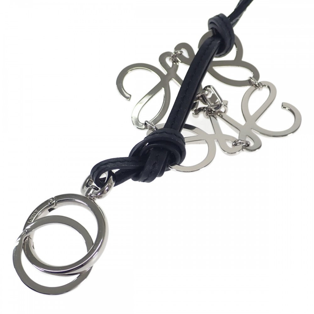 ロエベ LOEWE アナグラム チャーム キーホルダー カーフ パラジウム