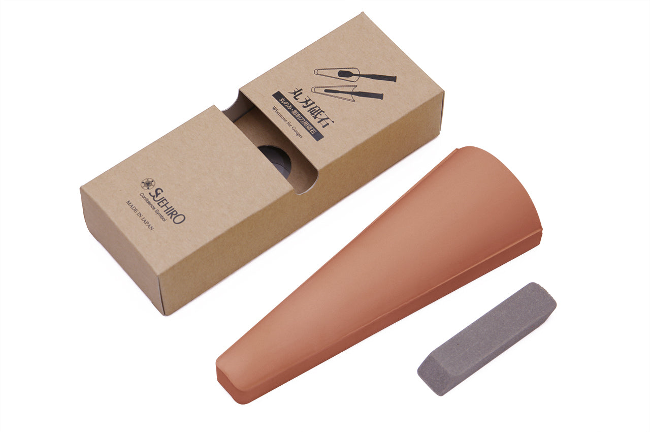 末広 丸刃用砥石 #280 #1000 #4000 For Gouge Chisels 内丸鑿用