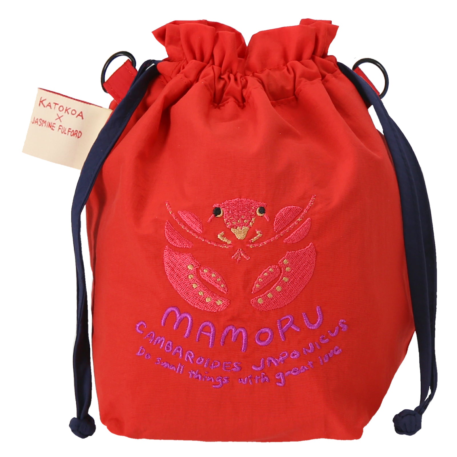 巾着ポーチ #110h レッド ニホンザリガニ – INTERMODE KAWABE