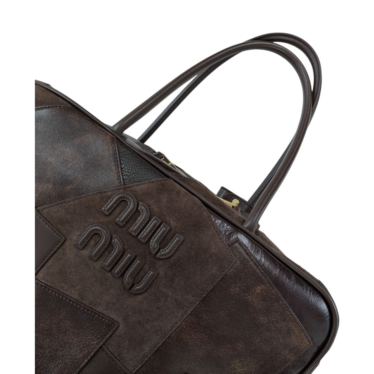 MIU MIU(ミュウミュウ) レザーパッチワークボーバッグ 製造番号なし