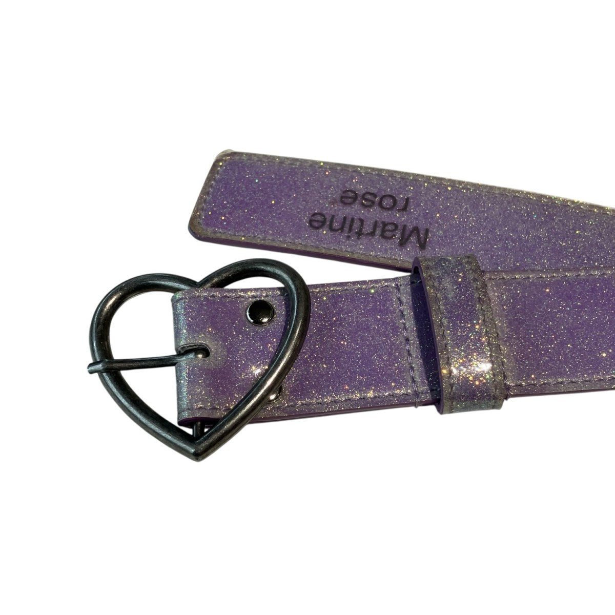 Martine rose(マーティンローズ) ハートバックルベルト バイオレット