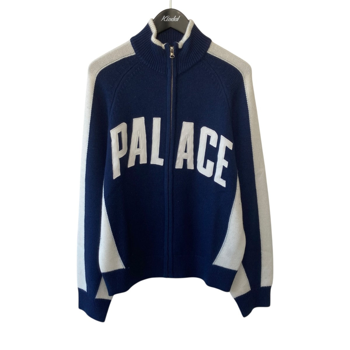 PALACE(パレス) 25AWarch funnel knitジップアップニット ネイビー