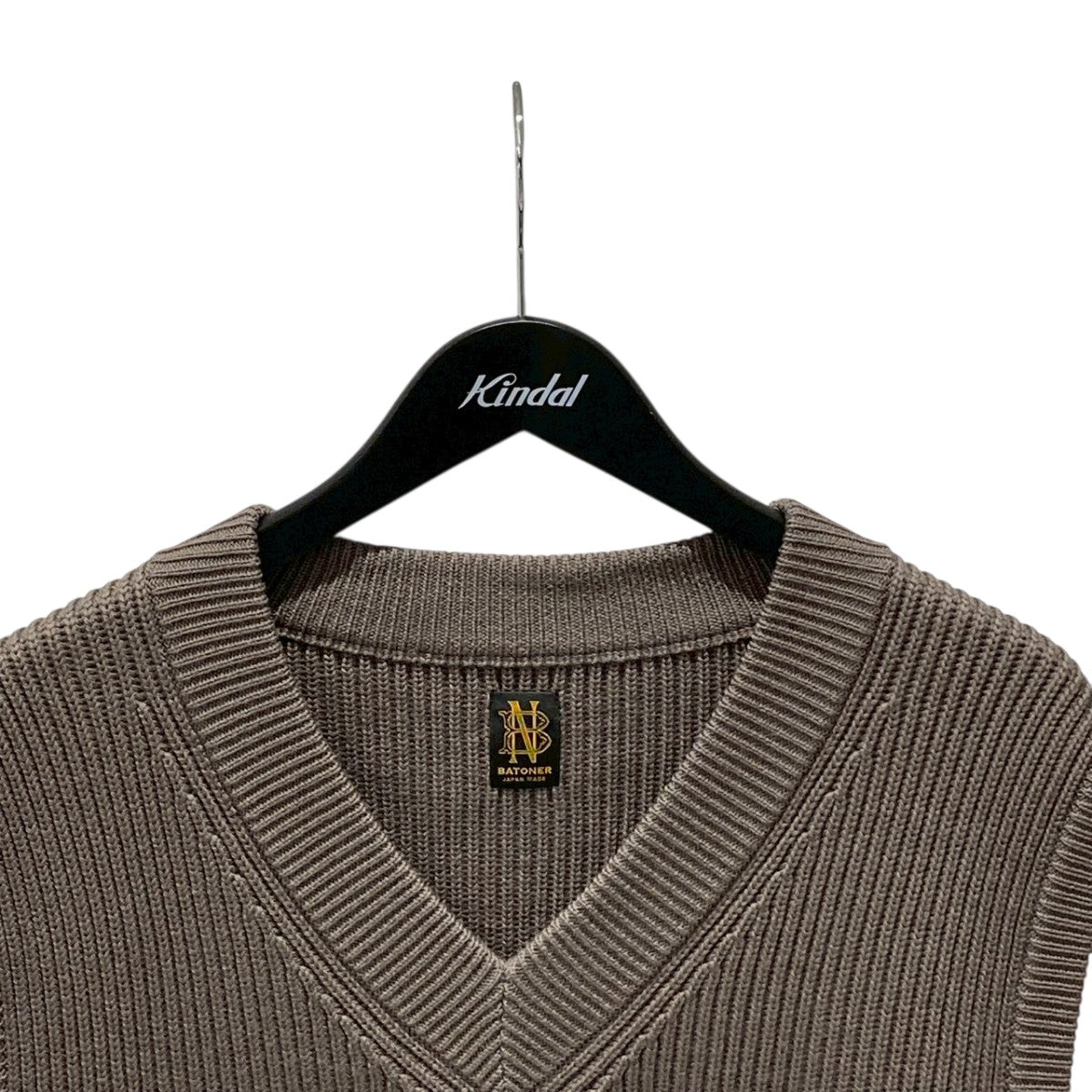 BATONER(バトナー) ニットベストBN-23FM-037 BN-23FM-037 グレージュ